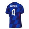 Camisolas Croácia Gvardiol 4 Criança 2º Equipamento Alternativa Euro 2024 Manga Curta